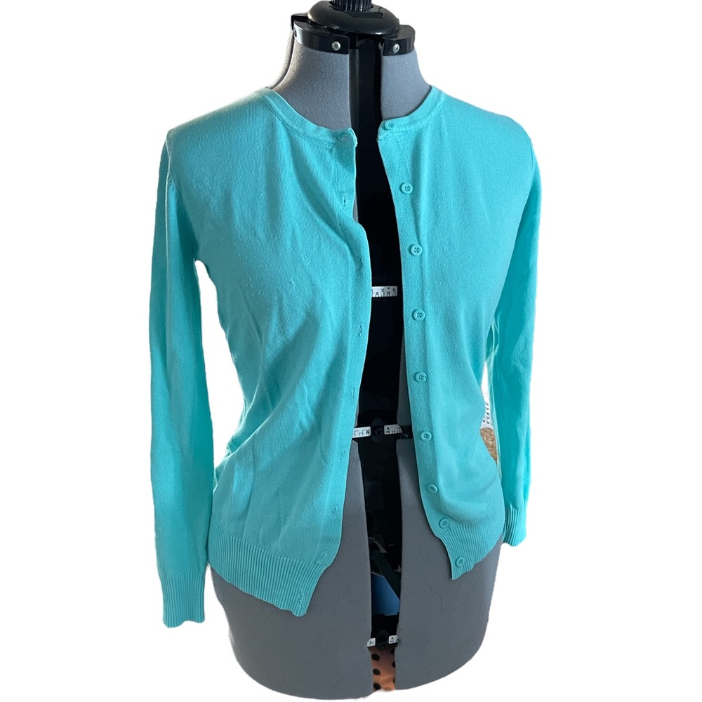 Womens Teal Cardigan